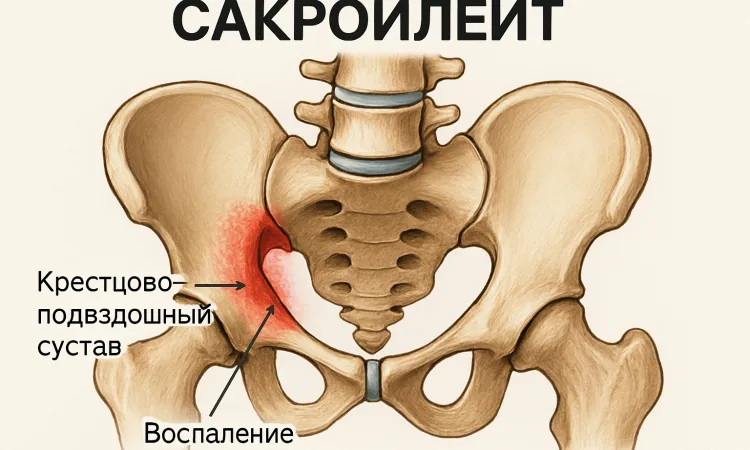 САКРОИЛЕИТ - причины, симптомы, лечение